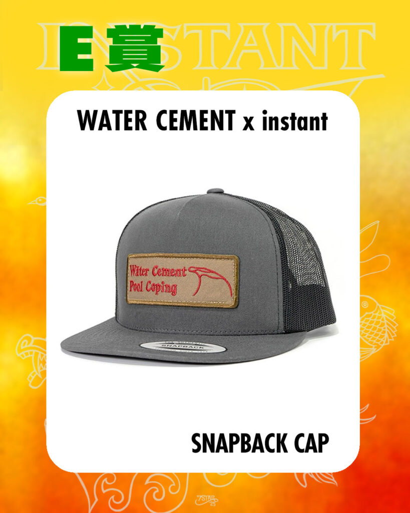 E賞 WATER CEMENT × instant SNAPBACK の商品画像