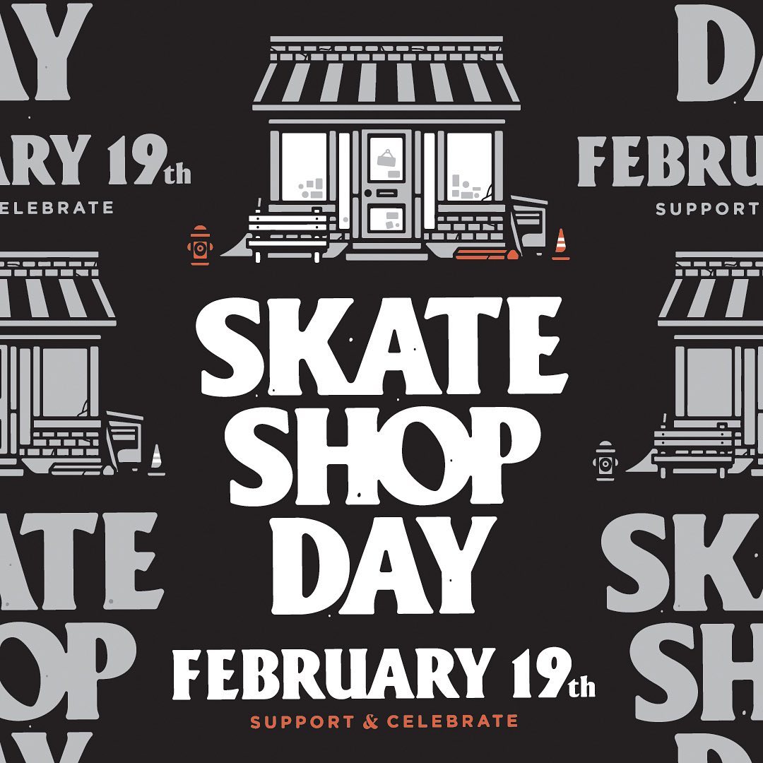 本日2/19は世界的 #SkateShopDay になります。いつもサポートして頂きありがとうございます🤝Big thanks to the skaters.