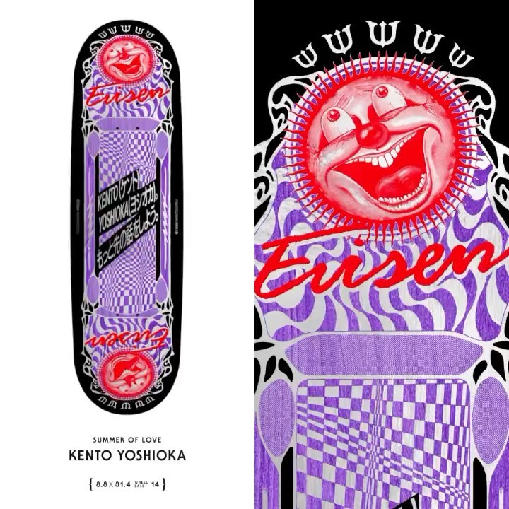 2022.4.16 発売New @evisenskateco Boards.@japanese_super_rat のSUMMER OF LOVEも出ます#evisenskateboards #evisen