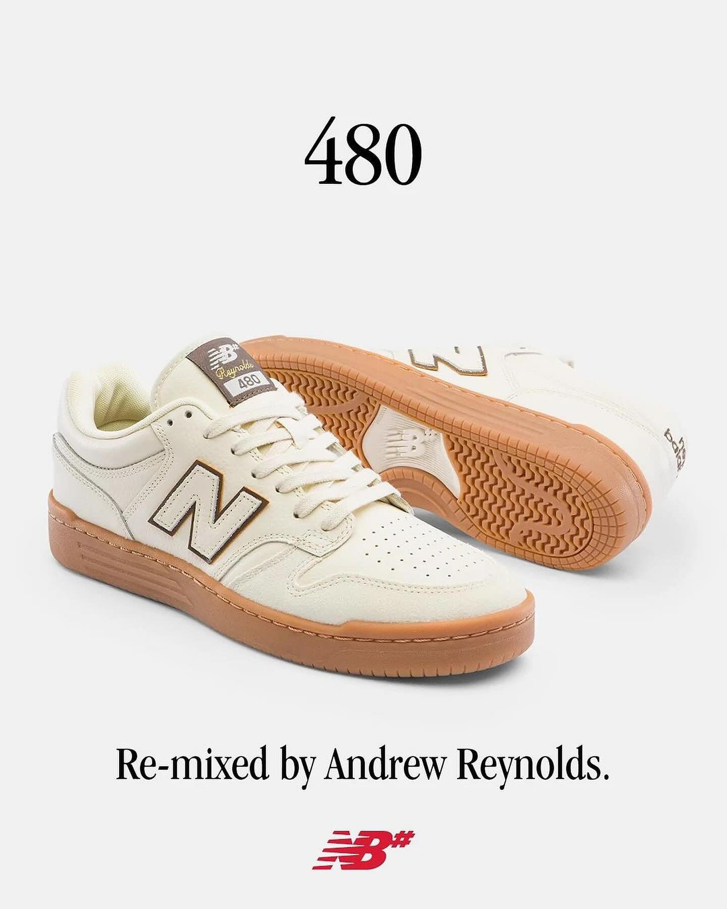 本日発売 New Balance Numeric "NM480 Andrew Reynolds" / NM480DRWFrom "83" re-mixed by @andrewreynolds1983年にNew Balanceから発売されたバスケットボールシューズ『PRIDE480』の復刻モデル『BB480』をスケートシューズに昇華させた『NM480』から、Andrew Reynoldsのシグネチャーカラーが登場しました。ホワイトを基調としたレザーとスウェードのプレミアムなアッパーにガムソールを採用したシンプルで洗練されたクラシックなデザインながら、最新の技術が取り入れられ、現代のスケートボードに最適化されたNew Balanceの職人技が光る一足です。高反発と着地時の衝撃を緩和するクッション性を提供するミッドソール「FuelCell」を搭載し、ABZORBインソールはさらに快適にアップデートされ、フィット感も向上しています。NBテクノロジーが随所に散りばめられています。@nbnumeric@nbnumeric_japan#NM480#NM480DRW#nbnumeric#instantskateshop#instantskateboards