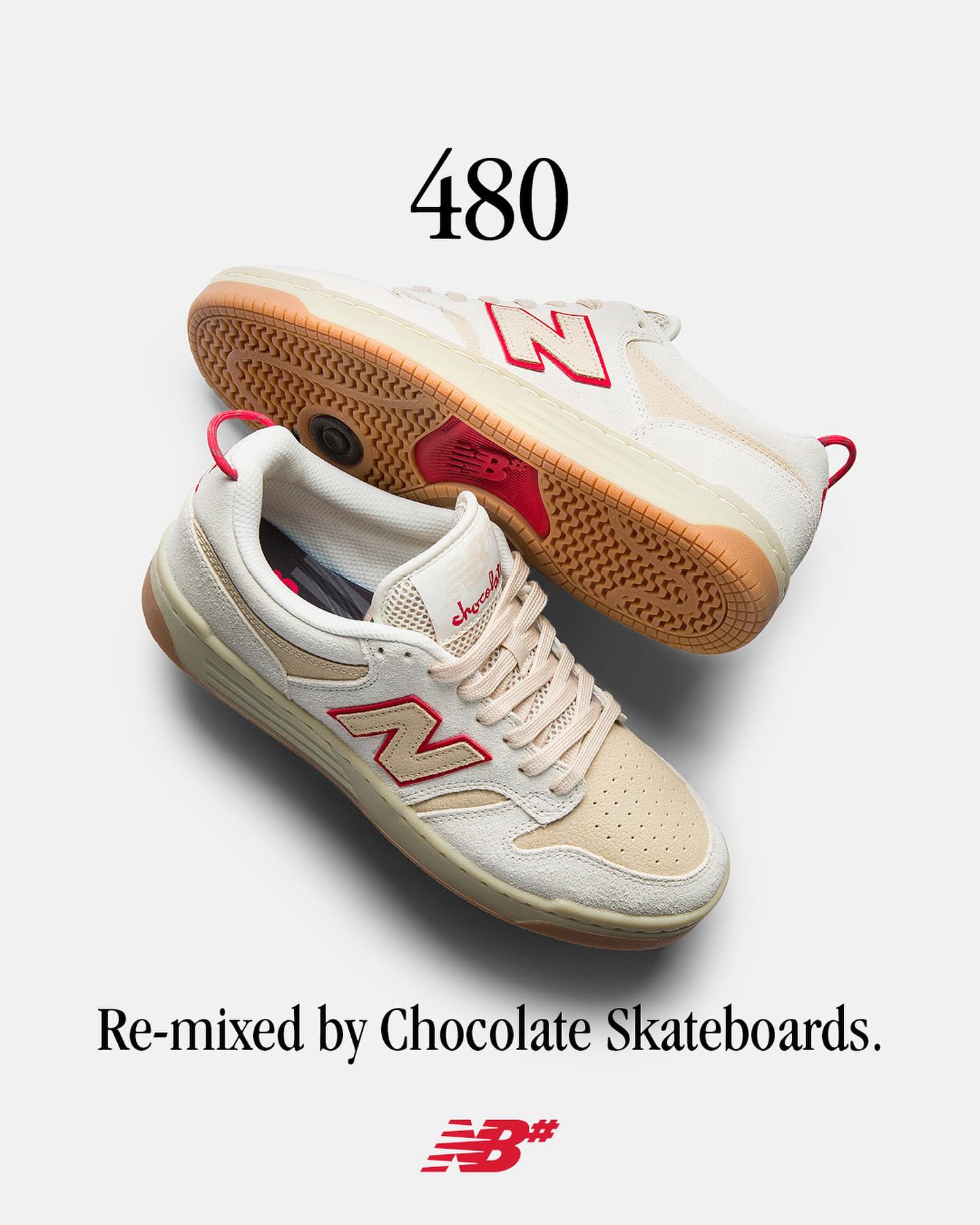 10月12日(土)発売New Balance Numeric "NM480 Chocolate Skateboards" / NM480SWTRe-mixed by Chocolate Skateboards1983年にNew Balanceから発売されたバスケットボールシューズ『PRIDE480』の復刻モデル『BB480』をスケートシューズに昇華させた『NM480』から、1994年にGIRLの姉妹ブランドとして誕生した“Chocolate Skateboards“の30周年を記念したコラボレーションカラーウェイが登場。アウトソールには名作MouseのKeenan＆Ginoパートのオープニングで使用されたグラフィックが採用された粋な計らいも！※スペシャルシューズボックス仕様/エクストラシューレース/エクストラインソール/メッシュシューズバック付属販売方法に関してはプロフィールリンク先のブログをご確認下さい。※販売足数、入荷サイズ、発売前のご予約など販売に関する事前お問い合わせはご遠慮下さい。※no overseas shipment.@chocolateskateboards#30ChocolateYears@nbnumeric@nbnumeric_japan#NM480#NM480SWT#nbnumeric#instantskateshop#instantskateboards