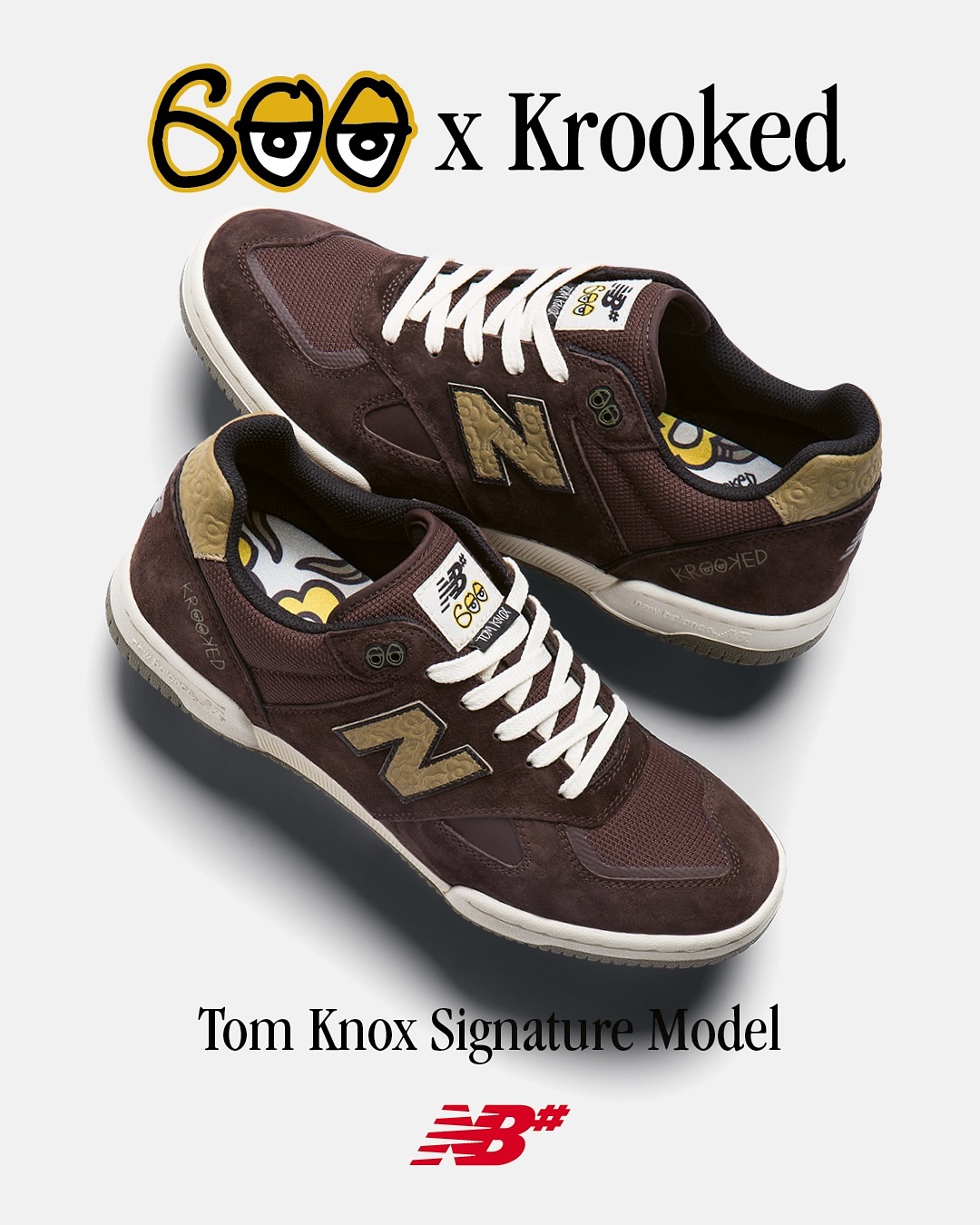 @nbnumericNew Balance Numeric / 600 Krooked"Tom Knox Signature Model"90年代のインドアコートシューズからインスパイアされたTom Knoxのシグネチャーモデル「NM600」より、Krooked Skateboardsとのコラボレーションカラーが登場します。マーク・ゴンザレスが設立したKrookedと、そのチームライダーであるTom Knoxによる特別なコラボレーション。サイドロゴにはブランドを象徴する「Gonz Flowers」のエンボス加工を施し、アイレットには「Krooked Eyes」を模したデザインを採用。さらにタンラベルやインソール、ヒールなど細部にまで特別仕様をあしらった、限定のスペシャルエディションです。・スペシャルシューズボックス仕様・ラバーチャーム付属・エクストラシューレース付属【発売日】12月6日(土)Online Store：12/6 AM0:00〜※販売足数、入荷サイズ、発売前のご予約など販売に関する事前お問い合わせはご遠慮下さい。※No overseas shipment.#nbnumeric#NM600#NM600KKD#krooked#tomknox@nbnumeric_japan @krooked@tOmknox#instantskateshop#instantskateboards