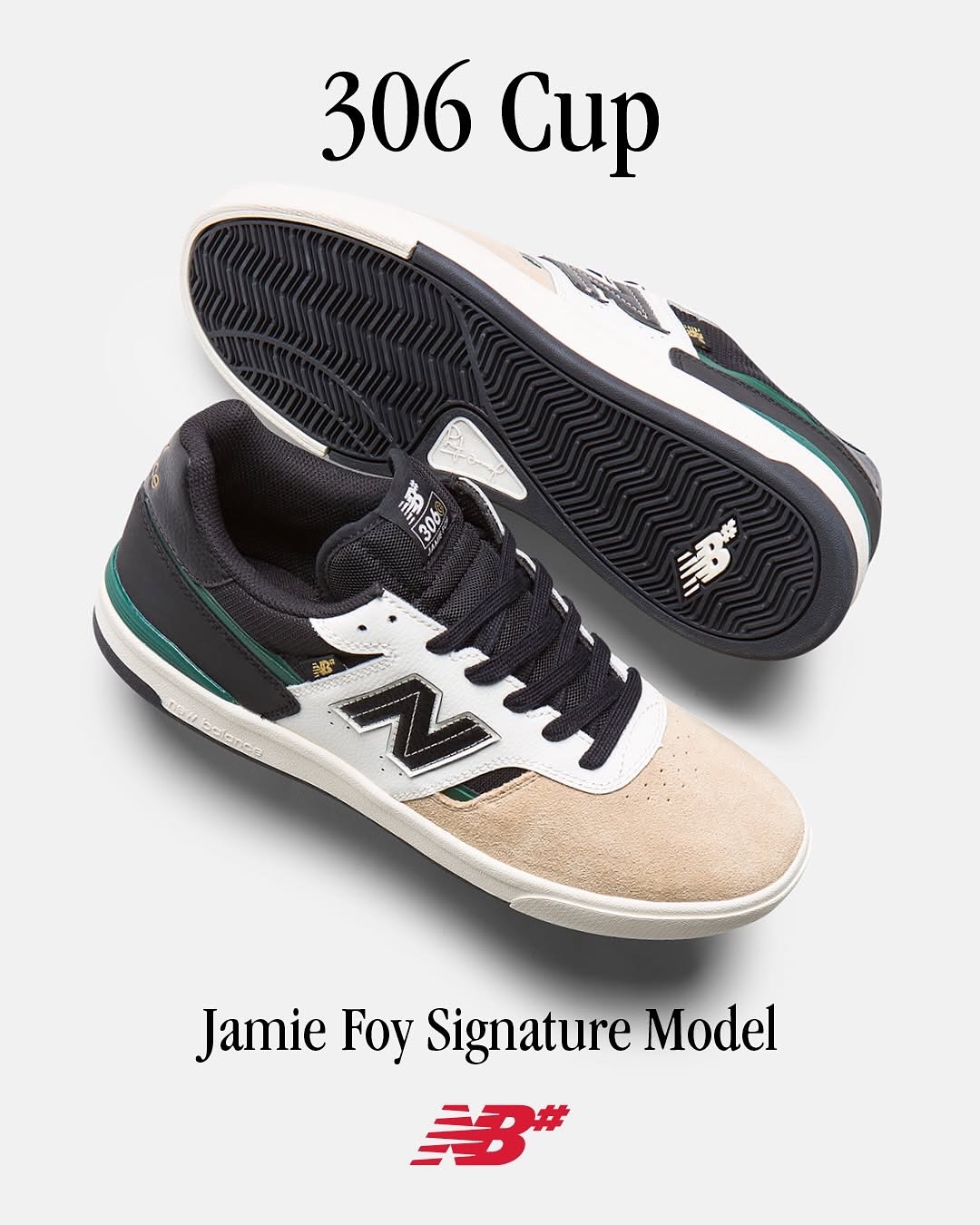 @nbnumericNew Balance Numeric / UN306CBB"Jamie Foy signature 306 Cup"Jamie Foyのシグネチャーモデルとして高い耐久性を誇るスケートシューズ「306」から、カップソールバージョンが登場。スエードアッパーに、通気性を高めるメッシュパネルと、耐久性を向上させるアンダーレイ構造を採用している。さらに、高い衝撃吸収性を発揮する「ABZORB」をミッドソールのヒールウェッジ部に搭載。フォアフット部はボードフィールを損なわない構造に仕上げた。Jamie Foyのフィードバックを反映し、スケートに必要な機能性をアップデートすることで、パフォーマンスを最大限に引き出してくれる。【発売日】2月14日(土)Online Store：2/14 AM0:00〜@nbnumeric@nbnumeric_japan#UN306#UN306CBB#nbnumeric#instantskateshop#instantskateboards