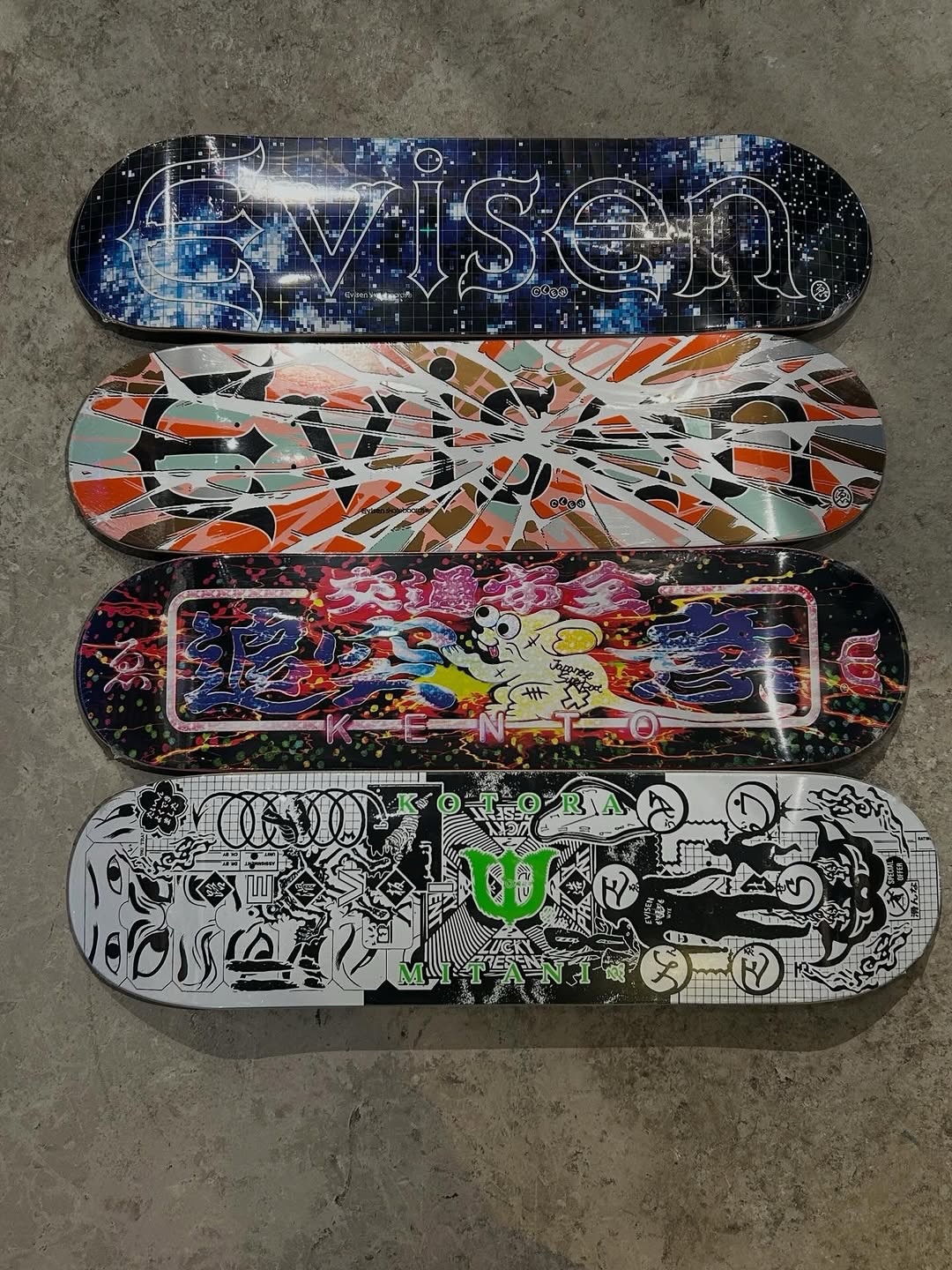 RecommendNew @evisenskateco boards.日本古来の和物グラフィックと現代のストリートカルチャーを融合させた唯一無二のアートワーク。instantライダー吉岡賢人のプロモデルをはじめ、新作デッキが入荷しています。間違いのない選択️#evisen#evisenskateboards #instantskteshop #instantskateboards